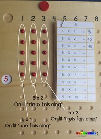 Un premier pas vers la mémorisation des tables de multiplication, la table perforée !