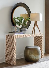 Intarsia Natural Console Table - Crate & Barrel