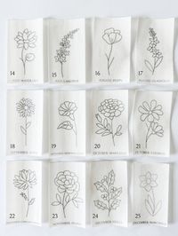 Birth Month Flowers Stick and Stitch Embroidery Designs – threadunraveled