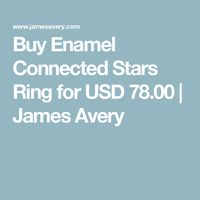 Buy Enamel Connected Stars Ring for USD 78.00 | James Avery