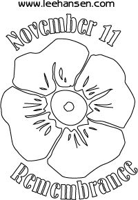 Remembrance Day Poppy Poster - Remembrance Day Colouring Sheet