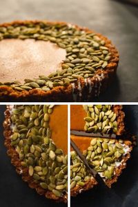 Make your dinner guests jaws drop when you bring out this delicious homemade pumpkin tart for your thanksgiving dessert. With easy graham cracker crust you can make this dessert in an hour. Silky smooth pumpkin filling will leave you wanting to finish the whole thing in one sitting.