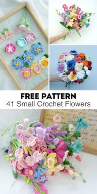 Speed through a garden of miniature delights with our streamlined crochet pattern for 41 small flowers. This PDF is ideal for quick projects with a wide variety of charming results.