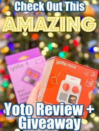 Our family LOVES our Yoto players! It's one of the hottest gifts of the season and we're sharing why PLUS you can WIN IT! #giveaway #yoto #yotoplayer #sweeps #sweepstakes