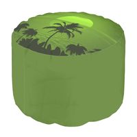 Setting Sun Green Tropics Palm Beach Pouf