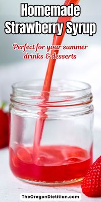 Embrace the sweetness of summer with this simple yet versatile strawberry syrup recipe. This homemade strawberry syrup is easy to make and only requires 3 ingredients. It’s ideal for enhancing cocktails, teas, or desserts, this fresh strawberry recipe will become your go-to for adding a splash of natural flavor to your recipes. #freshstrawberryrecipes #summerrecipes