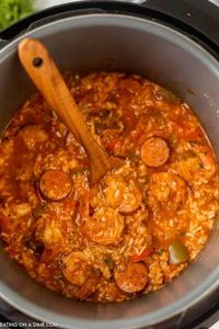 Instant Pot Shrimp Jambalaya can be ready in minutes for a meal everyone will love. It's loaded with lots of flavorful shrimp, chicken, sausage and more.