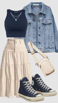 Confira os shuffles de kortney_carson #falloutfit #navyblue #offwhite #skirt #ootd #modestfashion #schoolfashion #outfitinspo #schooloutfit #winteroutfit #converse #khaki #christiangirl #fashioninspo