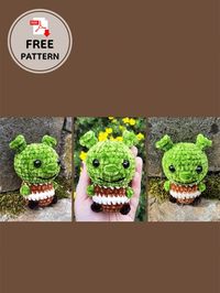 Crochet Shrek Amigurumi Doll Free Pattern