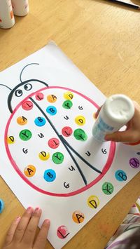 Children find and colour the letters according to the letter key. Find more fun letter activities on Happy Tot Shelf blog.