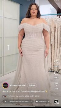 Busty, curve, plus size wedding dress inspo #plussizebride #bride #bridal #weddingdress #curvyweddingdress