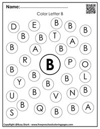 Set of Letter B "10 free Dot Markers coloring pages" | Handwriting worksheets for kids, Lettering, Dot markers