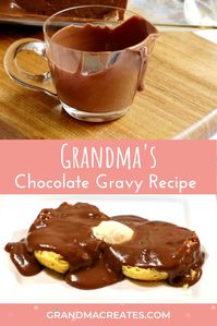 Grandma's chocolate gravy recipe is the best around! This recipe is sure to please the pickiest of eaters. Your kids will be begging you for this breakfast. It's a southern food even Elvis Presley loved! #chocolategravy #breakfastfood #grandmasrecipe