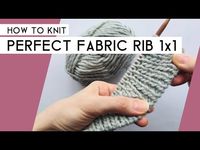 How to Knit Perfect Fabric Rib 1x1 - Easiest method! - YouTube