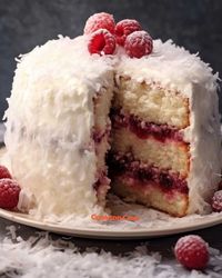 This "Snowball Cake" is one of our favorites! Not only does it look impressive, but the taste is second to none