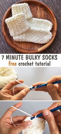 Bulky Socks - Free Crochet Tutorial