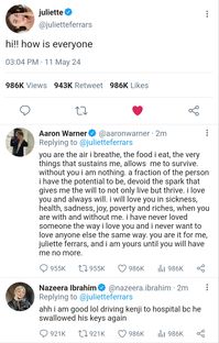 aaron = simp   #shatterme #julietteferrars #aaronwarner #nazeeraibrahim #booklovers #tweets