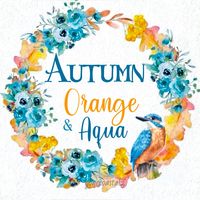 Autumn Orange & Aqua | gonecoastaltwo 