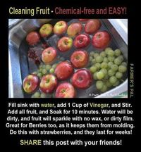 A fruit & veggie wash, that removed the wax? Awesome!