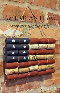 It doesn't get any more patriotic than the American flag, and this wine cork upcycle craft is not only too stinkin cute, but easy to make, and easy on the environment! It's time to get ready for Memorial Day and the 4th of July!