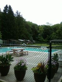 5' chain link pool fence installed at North Shore Holiday House in Huntington, NY, by Liberty Fence & Railing.