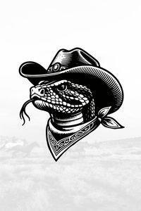 Add a dash of retro charm to your laptop, water bottle, planner - wherever you fancy! Our Retro Western Cowboy Cowgirl Rattlesnake Sticker is an adorable nod to the Wild West era. The striking black and white vintage drawing, featuring an otter with western accents, brings a unique blend of cute and nostalgia. Pin it now for a daily burst of vintage inspiration!