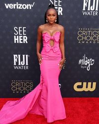 Aja Naomi King attends the 29th Annual Critics Choice Awards. Wearing: @oscardelarenta #ajanaomieking #oscardelarenta #cca2024… | Instagram