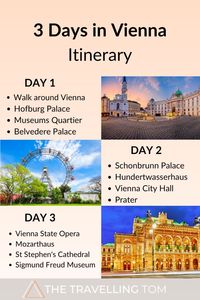 Want to know how to spend 3 days in Vienna? This Vienna itinerary will show you all the best things to do in Vienna and all the places you should check out in this beautiful city in Austria such as the Hofburg Palace and Schonbrunn Palace! Save the pin and click to pin to discover more!