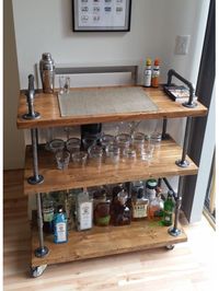 DIY industrial bar cart!