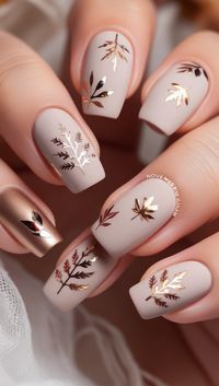 Celebrate the beauty of November with leaf motifs for your nails! These delicate designs bring an exquisite touch of autumn to your manicure, making them perfect for the season. Incorporate tiny leaf accents in gold or bronze polish against a neutral background to create a subtle yet stylish look that captures the essence of fall. For an easy DIY approach, consider using leaf stencils or nail stickers to achieve this charming design with minimal effort. Whether you’re attending a seasonal event or simply want to embrace the autumn vibe, leaf motifs are a delightful way to enhance your November nails! #LeafNails #AutumnNailArt #NovemberNails #FallNailTrends #NailInspiration