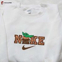 Baby Yoda x Nike Movie Embroidered Tshirt: Best Nike Inspired Shirt Perfect Family Gift