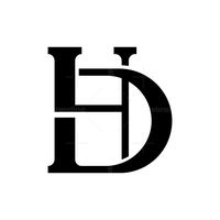 A modern and elegant design of the letter DH or HD Monogram Logo