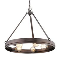 Golden Lighting Drew 5-Light Rubbed Bronze Chandelier-7036-5 RBZ - The Home Depot