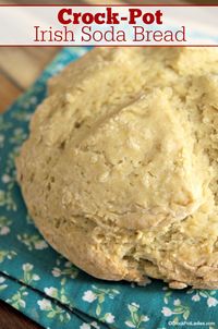 Crock-Pot Irish Soda Bread - Traditional Crock-Pot Irish Soda Bread cooked in the slow cooker. This recipe uses buttermilk & no raisins or caraway seeds to follow the authentic recipes. [Low Calorie, Low Cholesterol, Low Fat, Low Sodium, Low Sugar, Vegetarian & 6 Weight Watchers SmartPoints per slice!] #CrockPotLadies #CrockPot #SlowCooker #Bread #IrishRecipes