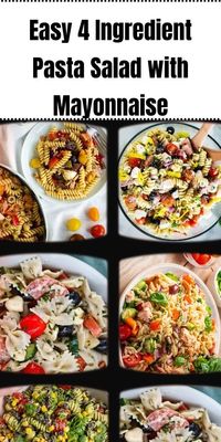 Easy 4 Ingredient Pasta Salad with Mayonnaise