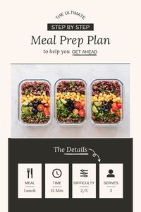 Master the art of effortless and delicious meals with our ultimate meal prep plan! 🍲✨ Explore a week's worth of wholesome recipes designed to simplify your life and nourish your body. From vibrant salads to hearty mains, each dish is thoughtfully crafted for flavor and nutrition. Dive into the world of efficient meal prep, save time, and savor every bite. Whether you're a busy professional or just looking to streamline your kitchen routine, this plan is your recipe for success. Transform your weeknight dinners and embrace the joy of preparing wholesome meals ahead. Ready to make mealtime stress-free and delicious? Start your meal prep journey today! 🥗🍽️ #MealPrepMagic #EffortlessCooking #HealthyEating