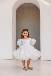 White Tutu Baby Puffy Dress With Butterflies, Wedding Flower Girl Dress, Birthday Party Prom Gown, Pageant Toddler Special Occasion Outfit - Etsy