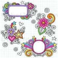 Hand-Drawn Notebook Doodle Frames- Vector Illustration by blue67design by blue67design, via Flickr