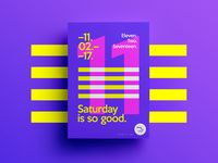 Great Design Example of  VISUAL ALIGNMENT & COLOR THEORY: Made You Look | 27 | Saturday is so good by Studio–JQ | Feb 11, 2017