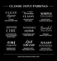 Classic Font Pairings - Elegance & Enchantment