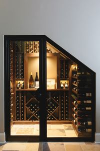 Small Geometric Form Wine Cellar With Yellow Ground