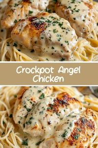 Crockpot Angel Chicken is a creamy and tender slow-cooked dish perfect for busy weeknights! With chicken simmered in a rich sauce made with cream cheese, Italian seasoning, and mushrooms, this recipe is a comforting and flavorful meal the whole family will love. Serve over pasta or rice for a complete, satisfying dinner. #CrockpotAngelChicken #SlowCookerMeals #ComfortFood #EasyDinner #ChickenRecipes