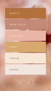 Autumn Glow: Capture the glow of autumn with a wedding palette featuring brown, pink, beige, and rose gold. These colors create a dreamy, elegant atmosphere. #DreamyWedding #AutumnGlow