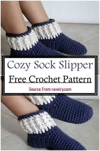 Enjoy the comfort and warm feel of the crochet coziest slipper socks. The ultimate in cozy protection for your feet, these socks are soft and cozy on the inside, but the outer side is made of resistant cotton material to keep them looking new.