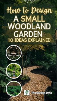 Learn how to design a small woodland garden with these 10 ideas explained. Perfect for transforming your outdoor space into a serene retreat. Discover innovative ways to maximize space and create a serene woodland oasis in your backyard at TheGardenStyle.com.