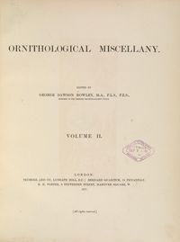 Ornithological miscellany : Free Download, Borrow, and Streaming : Internet Archive