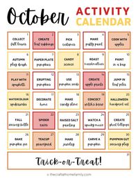 Need help figuring out what to do with your toddler or preschooler this October? This free activity planner is filled with fall activities for kids, fall art projects, cool Halloween science experiments, fun crafts for kids and fall sensory play ideas that you can easily set up at home! It includes everything you need to have a great time in the weeks before Halloween—so you can spend less time planning and more time doing fun! Download our free printable planner and try these fun activities!