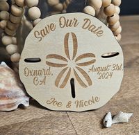 Sand Dollar Save the Date // Beach Wedding // Beach Favor - Etsy