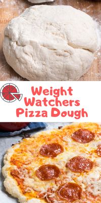 This EASY dough has 2 ingredients and is only 12 points for the entire crust!! Make this with your favorite toppings and have pizza for hardly any points!