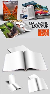 Free Magazine Mockups (Cover, Book, Magazine)